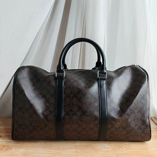 Кожаная дорожная сумка Coach monogram 50x28 см