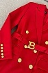 Женское платье-пиджак Balmain красного цвета