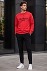Мужской красный свитшот Balmain Paris logo-print