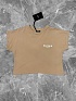 Женская футболка Balmain Paris - Beige