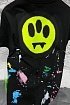 Чёрная оверсайз футболка Barrow logo-print paint-splatter