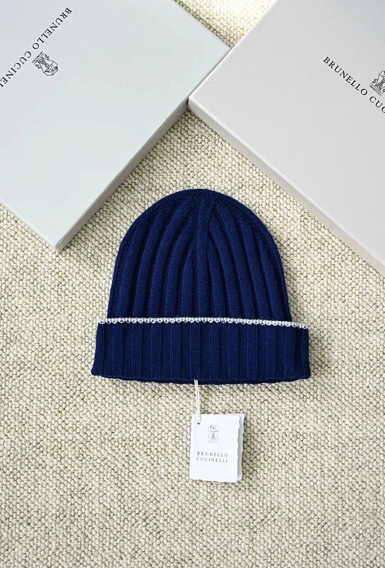 Кашемировая шапка Вrunеllо Сuсinеlli premium - Purplish Blue