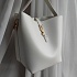 Кожаная белая сумка Yves Saint Laurent 27x30 см