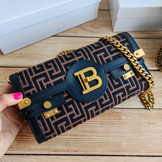 Женский клатч Balmain B-Buzz 25x12 см - Brown   