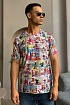 Мужская футболка Moschino comic strip graphic-print