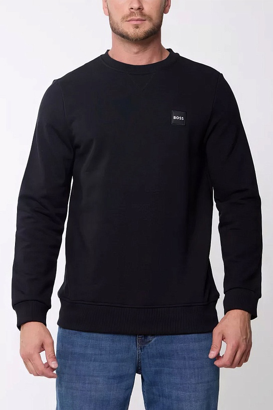Свитшот чёрного цвета Hugo Boss Westart logo-patch