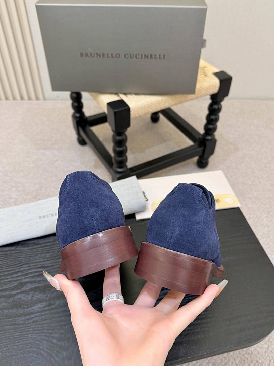 Замшевые ботинки Brunello Cucinelli derby - Blue