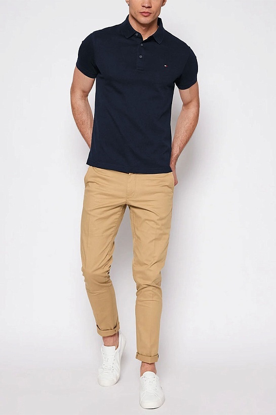 Мужское тёмно-синее поло Tommy Hilfiger