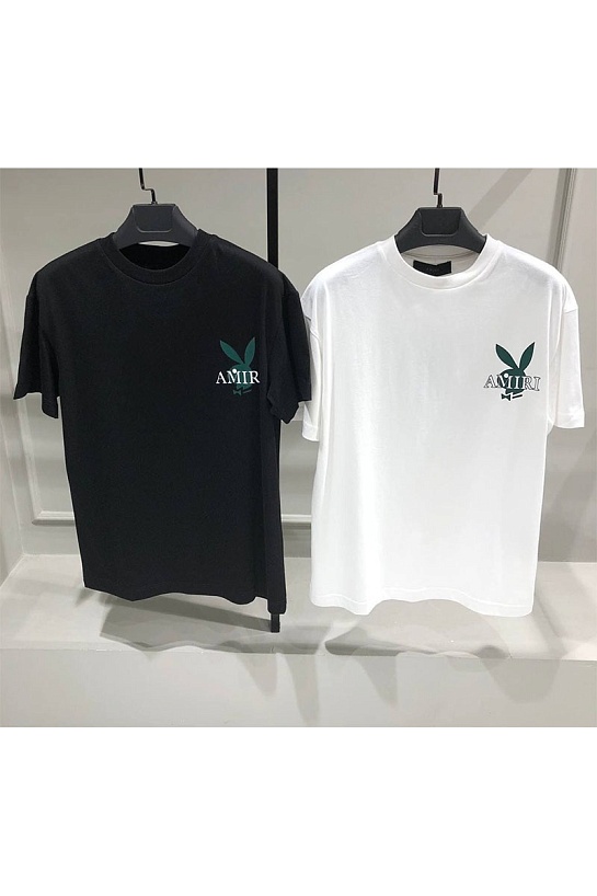 Чёрная оверсайз футболка Amiri Playboy Bunny