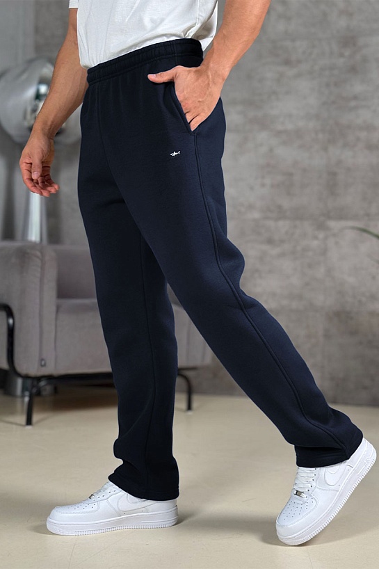 Утеплённые штаны на флисе Paul & Shark тёмно-синего цвета