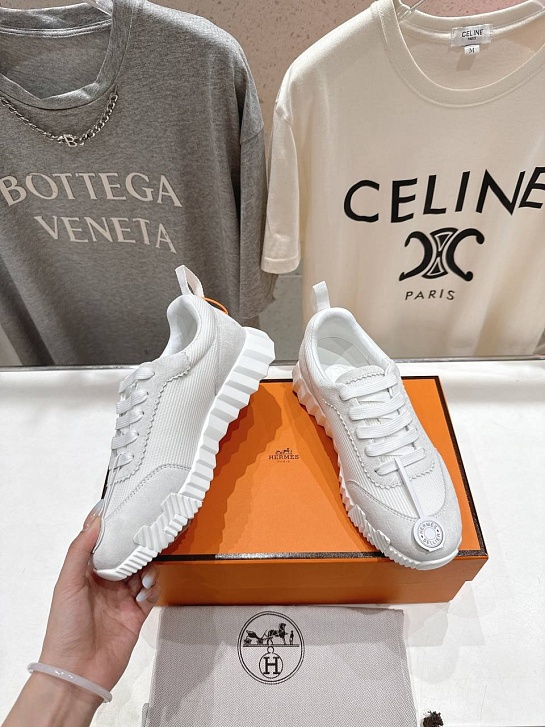 Женские кроссовки Hermes Bouncing  premium - White