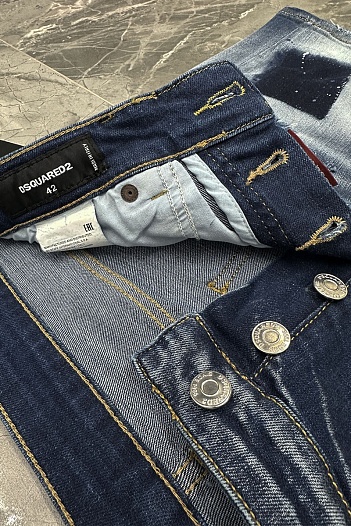 Синие джинсовые шорты Dsquared2   