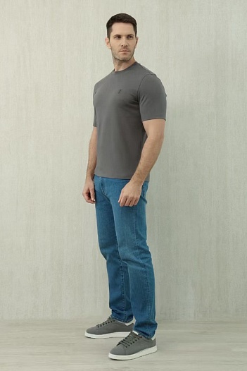 Мужская серая футболка Brunello Cucinelli premium   