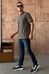 Мужская оверсайз футболка Burberry monogram-pattern - Brown