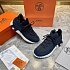 Текстильные кроссовки Hermes lift slip-on - Navy