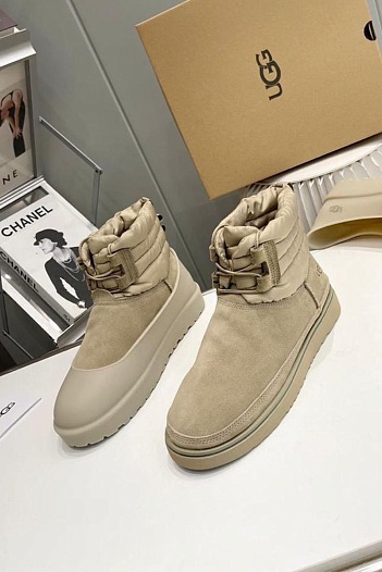 Ботинки с мехом UGG Classic Mini Lace-Up - Dune   