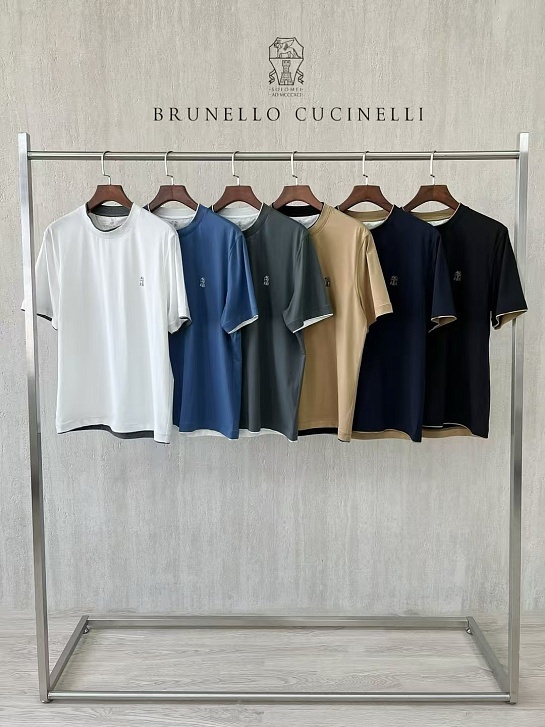 Мужская чёрная футболка Brunello Cucinelli Premium