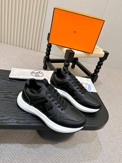 Мужские кожаные кроссовки Hermes   