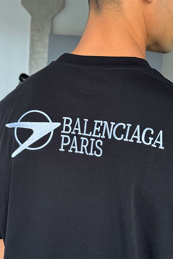 Оверсайз футболка Balenciaga Paris - Black   