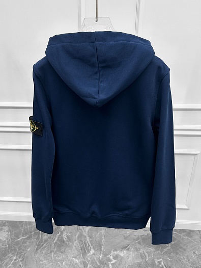 Мужская кофта с патчем на плече синего цвета Stone Island   