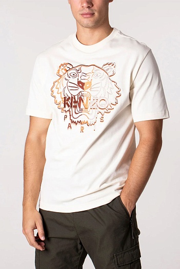 Мужская футболка Kenzo "Tiger" - White   
