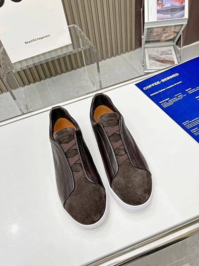 Мужские кроссовки Ermenegildo Zegna Triple Stitch - Brown   