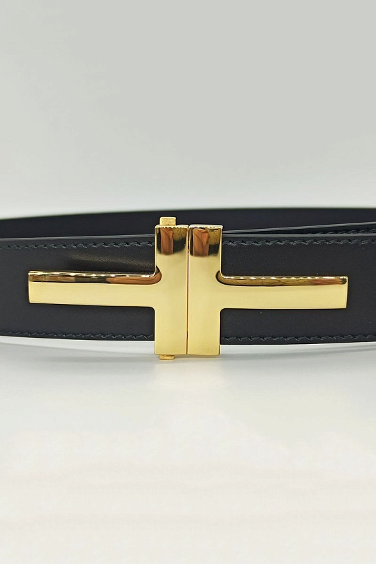 Двусторонний кожаный ремень Tom Ford (ширина 3.8 см, длина 120 см)