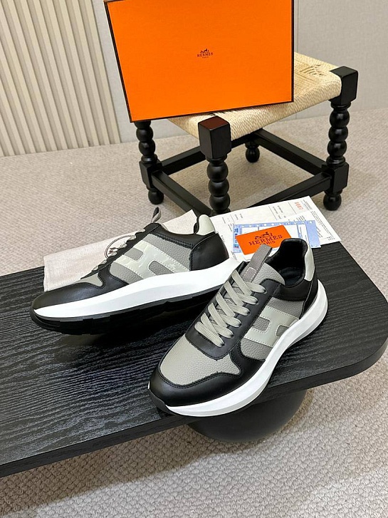 Мужские кожаные кроссовки Hermes