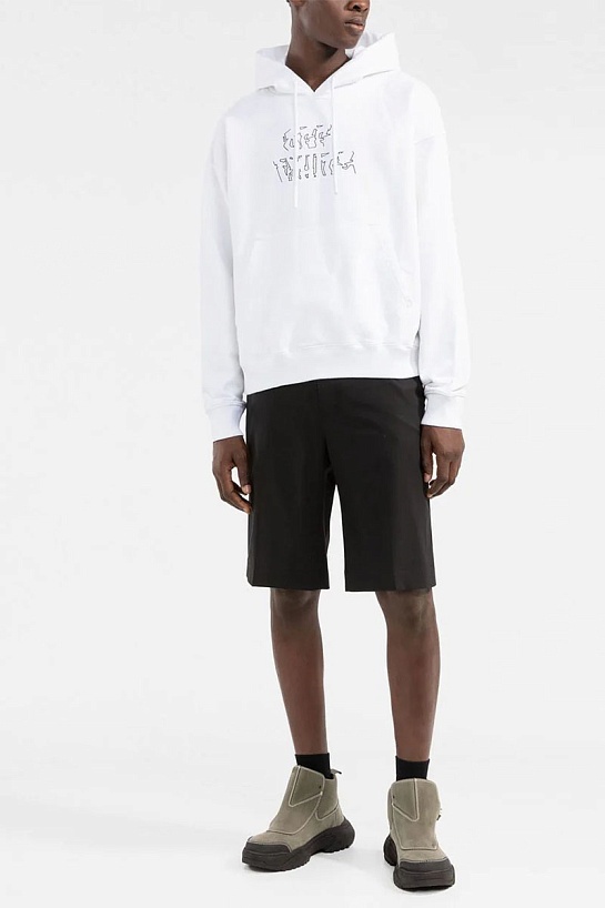 Мужское белое худи Off-White Arrows logo-print