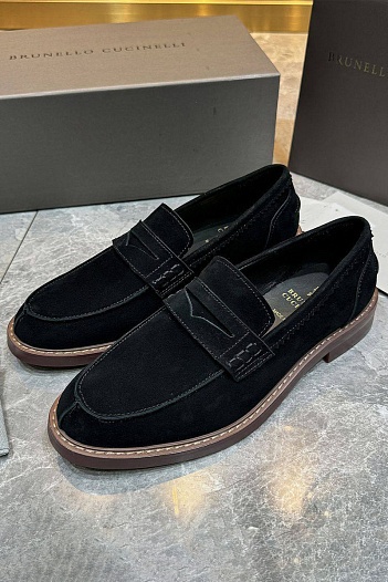 Мужские замшевые лоферы Brunello Cucinelli Premium   