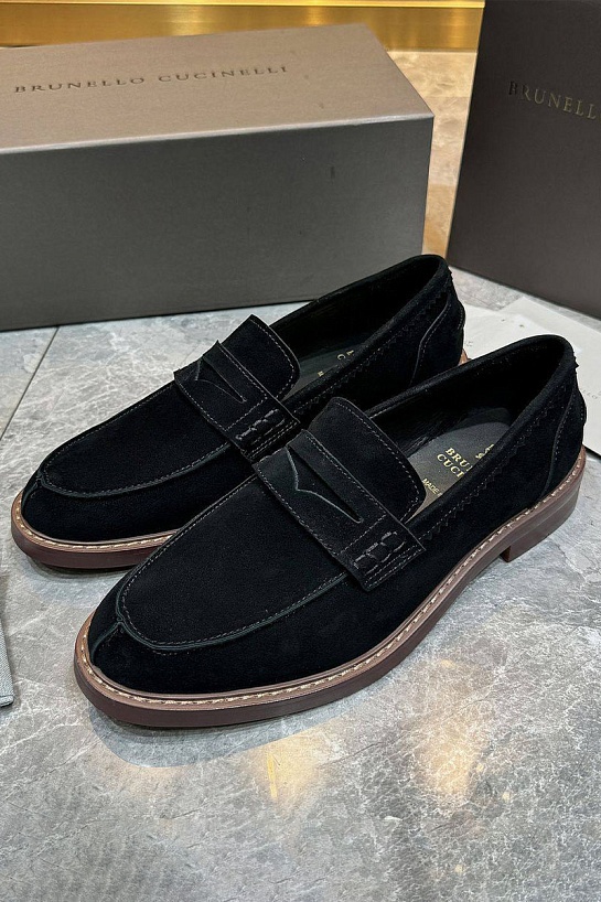 Мужские замшевые лоферы Brunello Cucinelli Premium