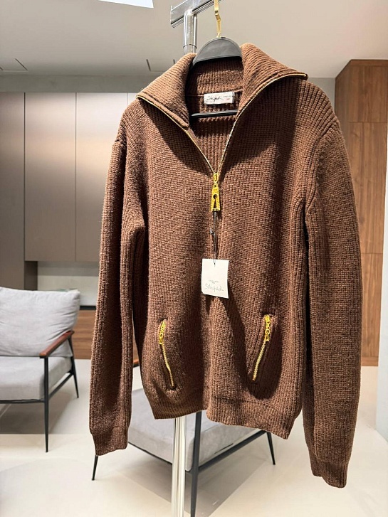 Женский кардиган на молнии Schiaparelli premium - Brown