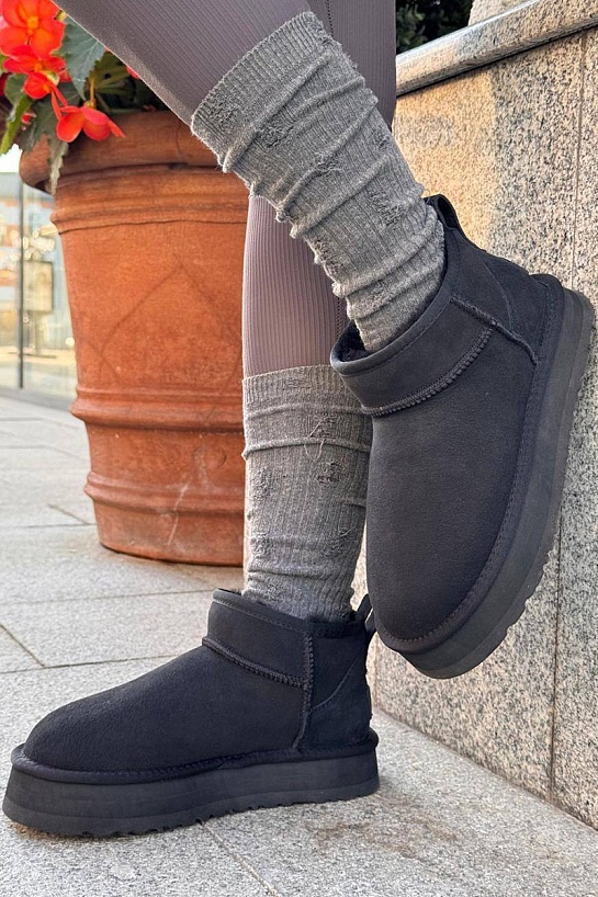 Женские ботинки UGG Classic Ultra Mini Platform - Black
