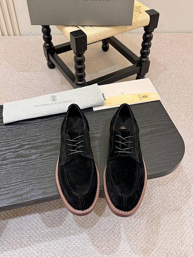Замшевые ботинки Brunello Cucinelli derby - Black   