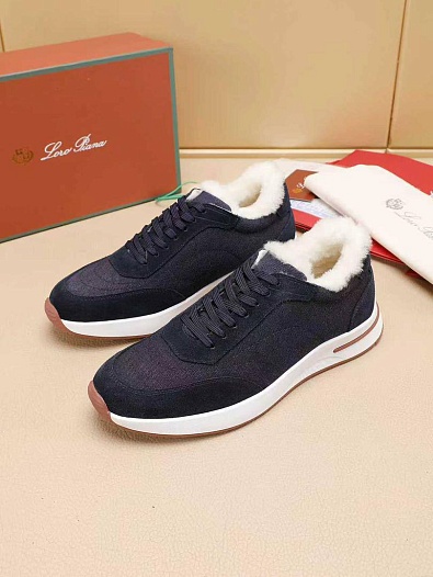 Кроссовки с мехом Loro Piana Week End Walk Evo    