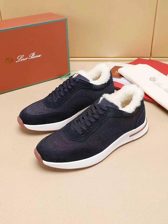 Кроссовки с мехом Loro Piana Week End Walk Evo