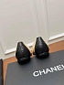 Женские кожаные балетки бежевого цвета Chanel premium