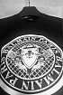 Чёрная оверсайз футболка Balmain Medallion logo-print
