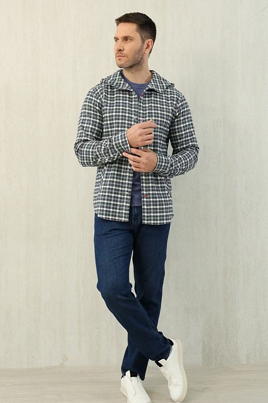 Мужская рубашка Kiton Premium - Light Blue