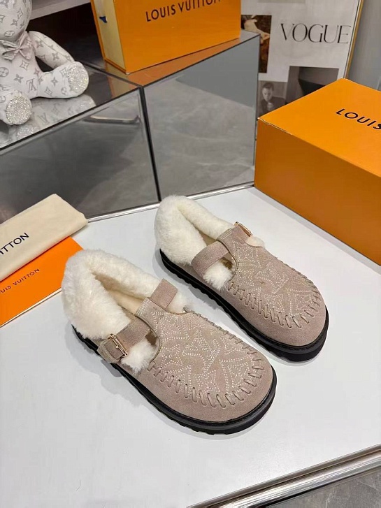Женские меховые лоферы Louis Vuitton Colorado Comfort Mary Jane