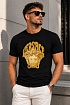 Мужская чёрная футболка Versace Medusa-embroidered