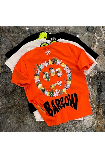 Оранжевая оверсайз футболка Barrow graphic-print   