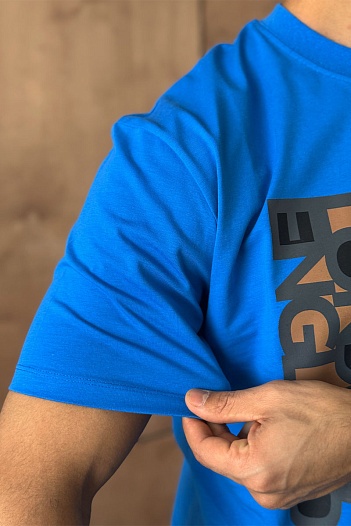 Синяя футболка Burberry London England   