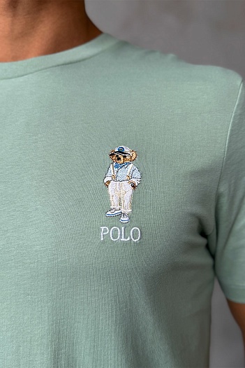 Футболка Polo Ralph Lauren logo-embroidered - Mint Green   