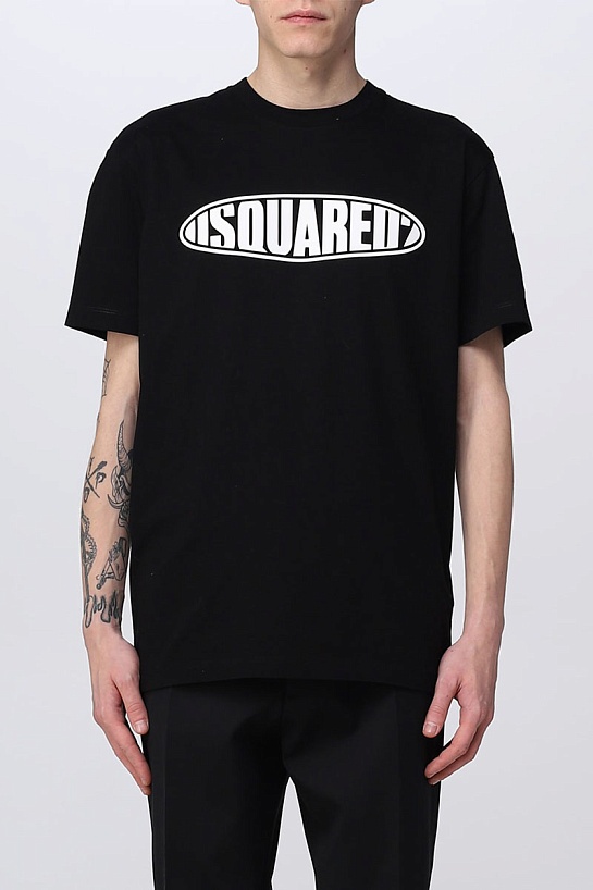 Чёрная футболка Dsquared2 Surf Board
