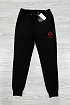 Чёрные спортивные штаны Armani Exchange red embroidery