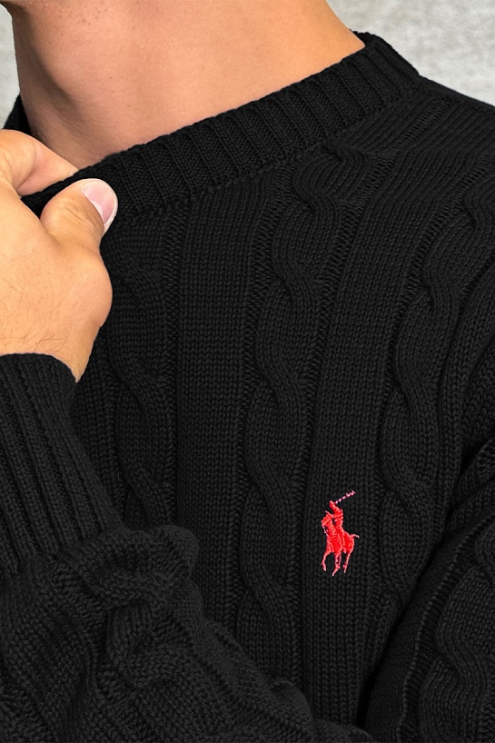Мужской свитер Polo Ralph Lauren cable-knit - Black