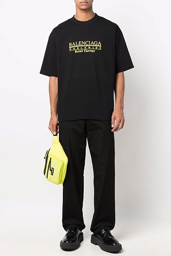 Чёрная оверсайз футболка Balenciaga   