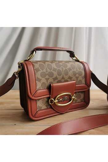 Женская сумка Coach Riley monogram crossbody 22x17 см (2 расцветки)   