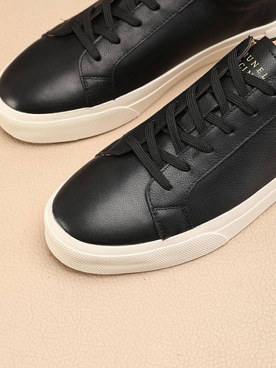 Мужские кожаные кроссовки Brunello Cucinelli   